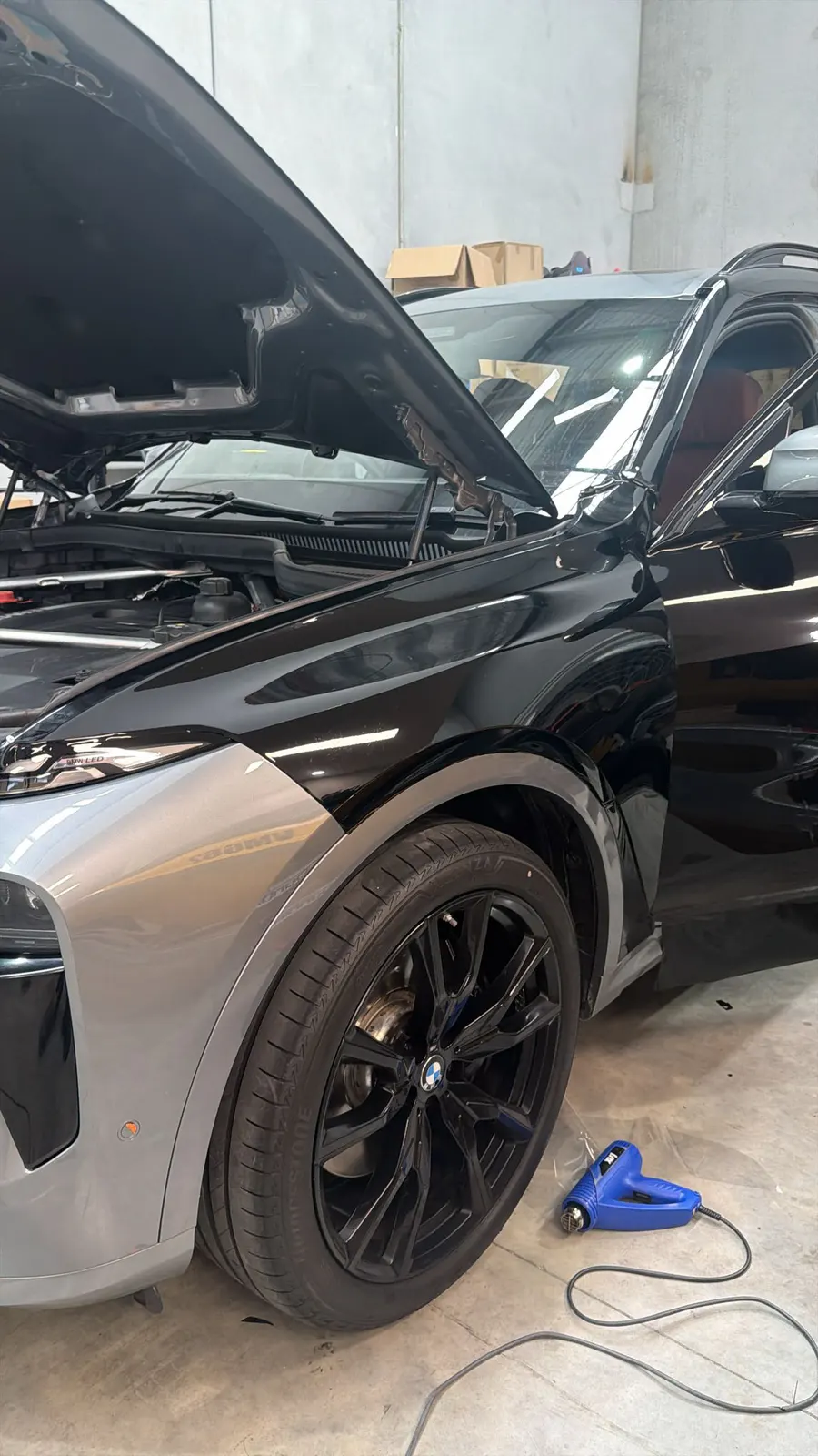 Precut paint protection film being applied